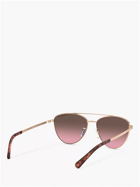 michael kors rose gold aviator sunglasses